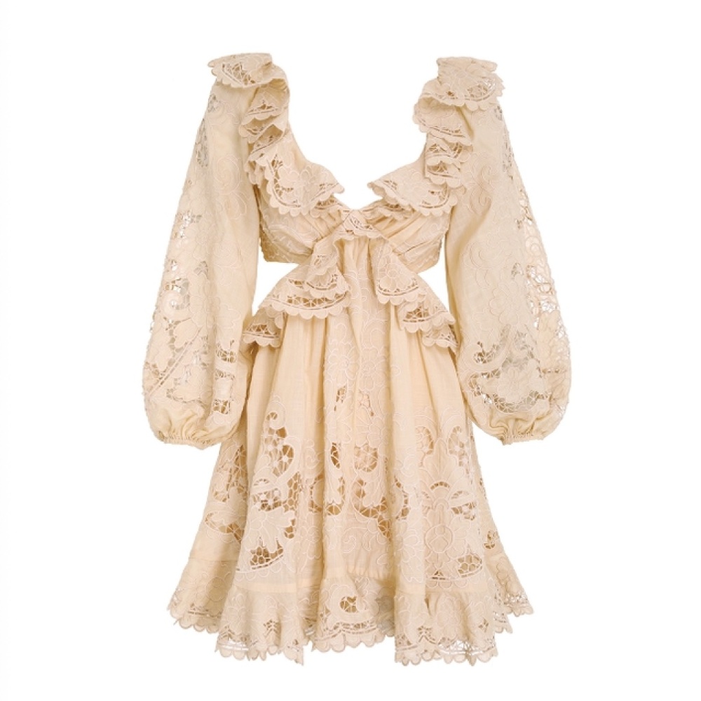 Zimmermann Blush Scallop Dress, Size 1 - with tags